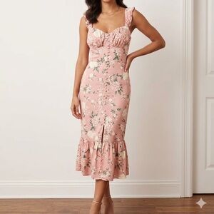 knitted midi wrap dress Yumi Brown Knitted Midi Dress With Asymmetric Button Details – Envy Boutique